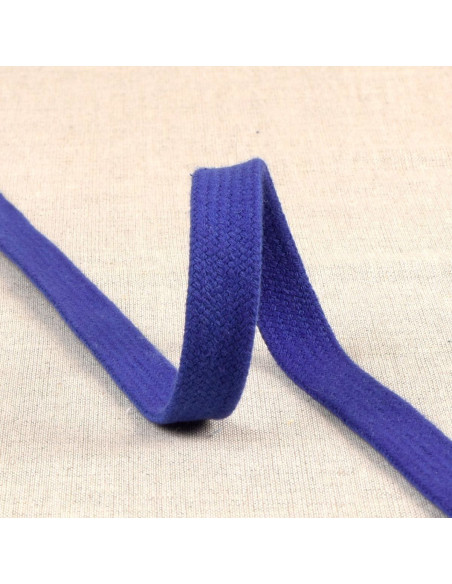 Cordão trançado plano para moletom - Azul royal