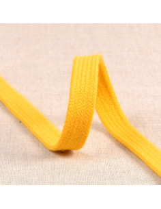 Cordão trançado plano para moletom - Amarelo ouro
