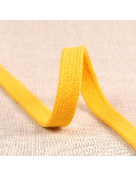 Cordão trançado plano para moletom - Amarelo ouro