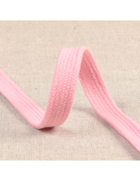 Cordão trançado plano para moletom - Rosa
