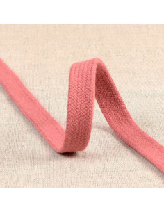 Cordão trançado plano para moletom - Rosa velho