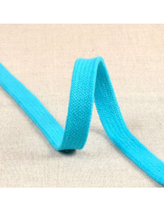Cordão trançado plano para moletom - Azul glacial