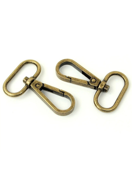 Conjunto de 2 mosquetões de metal - Antigo 25 mm