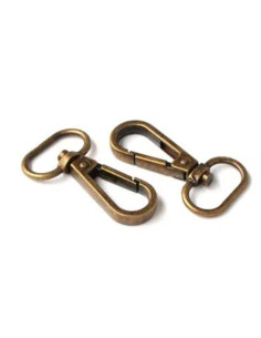 Conjunto de 2 mosquetões de metal - Antigo 19 mm