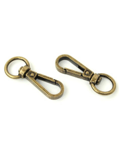 Conjunto de 2 mosquetões de metal - Antigo 12,7 mm