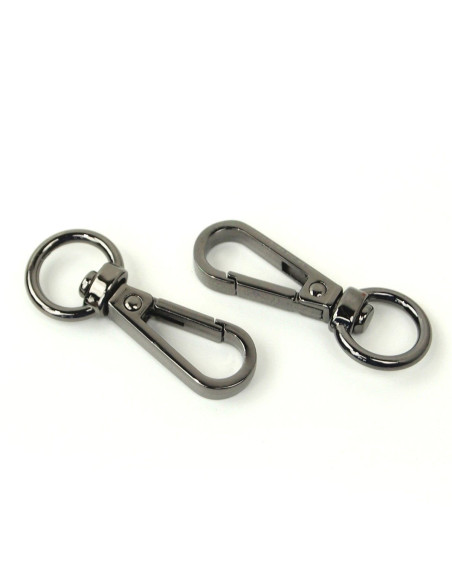 Conjunto de 2 mosquetões de metal - Cano de fuzil 12,7 mm