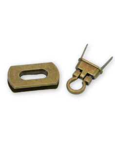 Fecho de torniquete retangular arredondado - Antigo 31 x 17 mm