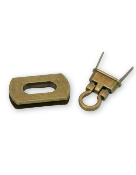 Fecho de torniquete retangular arredondado - Antigo 31 x 17 mm