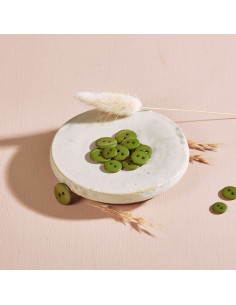 Botão Classic Shine - Folha de Matcha