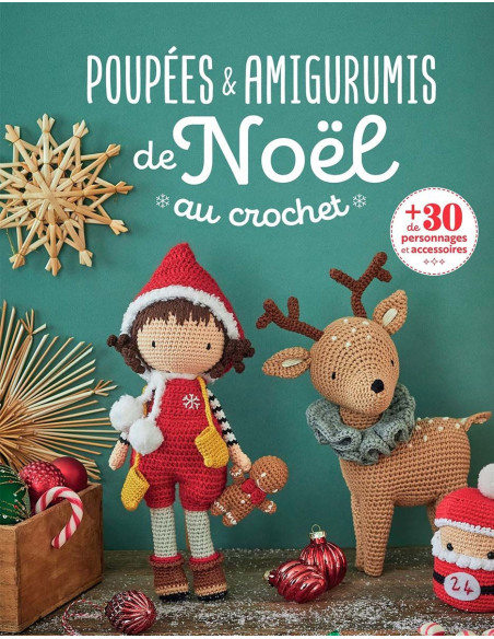 Livro de bonecas e amigurumis de Natal em crochê
