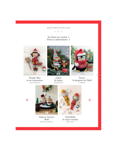 Livro de bonecas e amigurumis de Natal em crochê