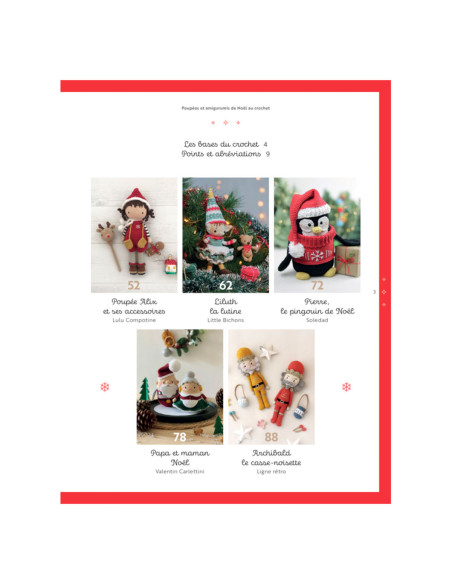 Livro de bonecas e amigurumis de Natal em crochê