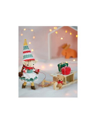 Livro de bonecas e amigurumis de Natal em crochê