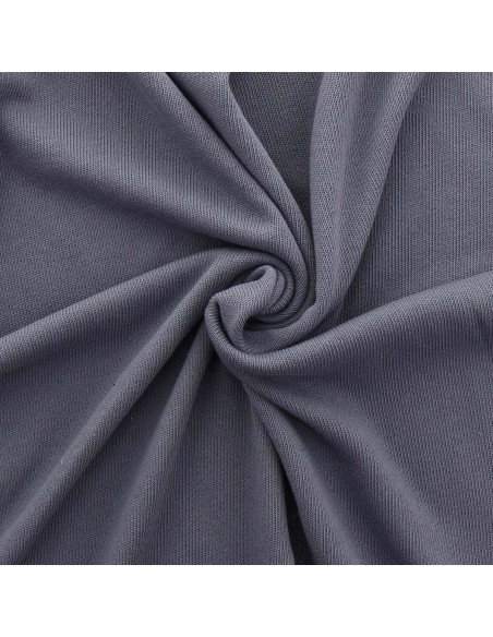 Tecido de malha tricotada jersey direito - Cinza azul