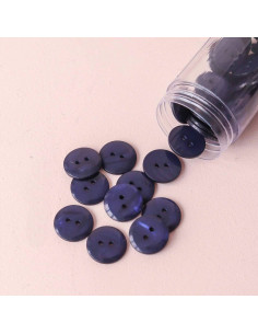 Botão Sparkle 2 furos - Azul marinho 2