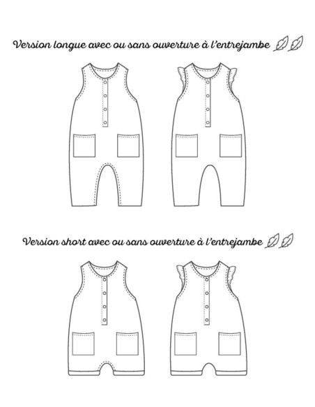 Padrão de macacão Pinson - Marmaï Patterns