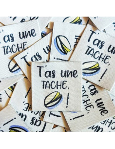 Conjunto de 6 etiquetas tecidas - Tens uma mancha Pistache