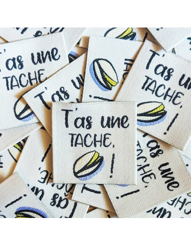 Conjunto de 6 etiquetas tecidas - Tens uma mancha Pistache