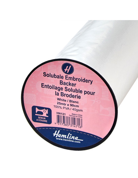 Entretela solúvel para bordado