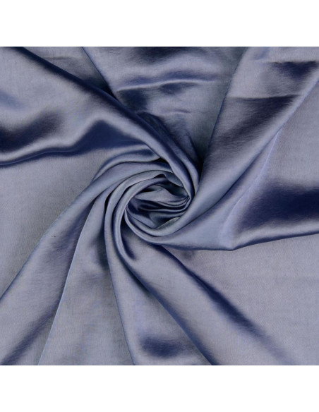Tecido cetim deluxe toque de seda - Azul jeans
