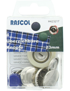 Caixa de 4 botões para cobrir com ferramenta Rascol - 23 mm
