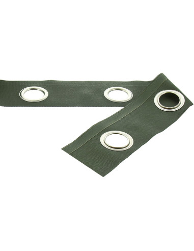 Faixa com ilhós prateados foscos - Verde sálvia