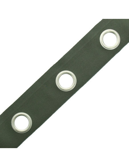 Faixa com ilhós prateados foscos - Verde sálvia