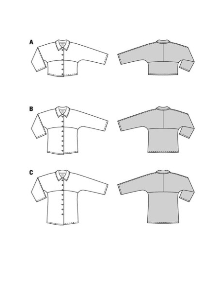 Molde de blusa - Burda 5887