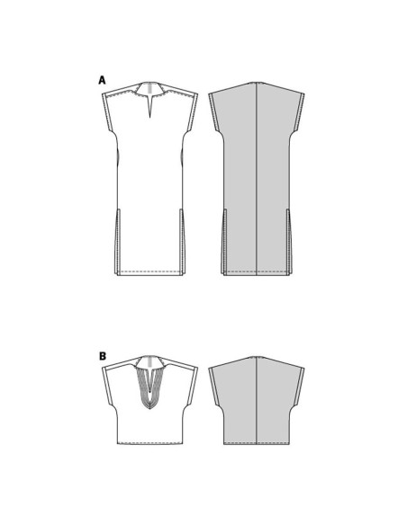 Molde de vestido e túnica - Burda 5894