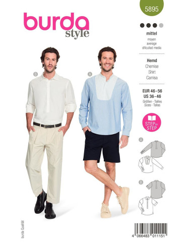 Molde de camisa - Burda 5895