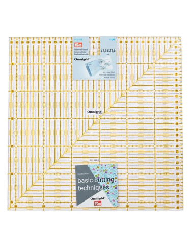 Régua patchwork Omnigrid universal 31,5 x 31,5 cm