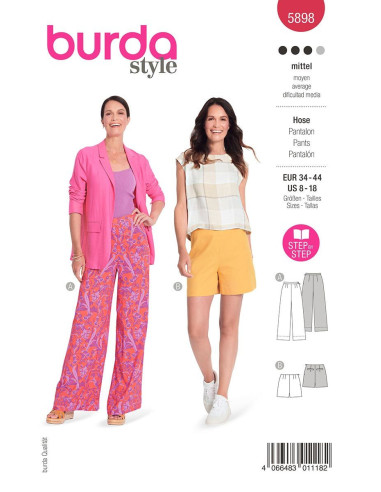 Molde de calça - Burda 5898