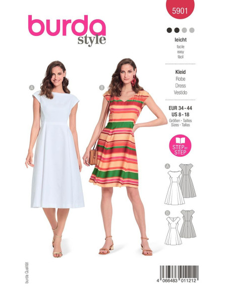 Molde de vestido - Burda 5901