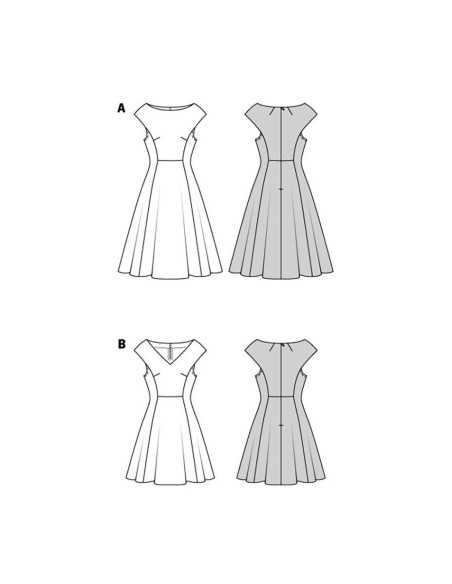 Molde de vestido - Burda 5901