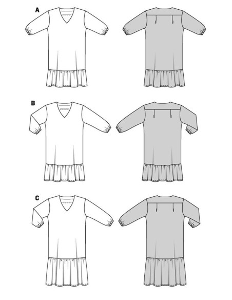 Molde de vestido - Burda 5907