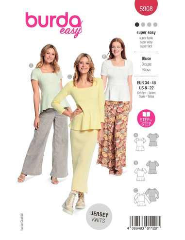 Molde de blusa - Burda 5908