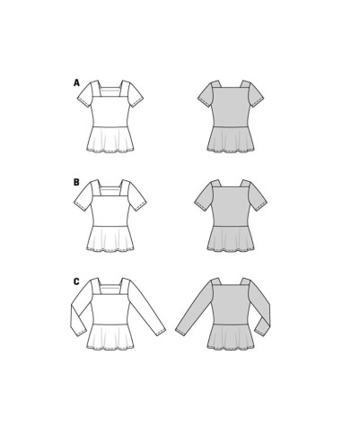 Molde de blusa - Burda 5908