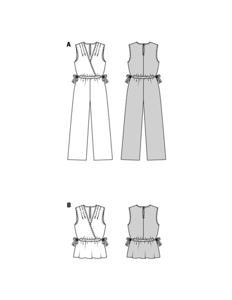 Molde de macacão e blusa - Burda 5914