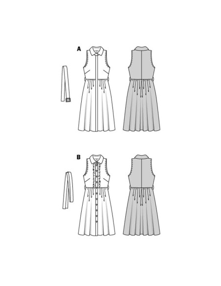 Molde de vestido - Burda 5916