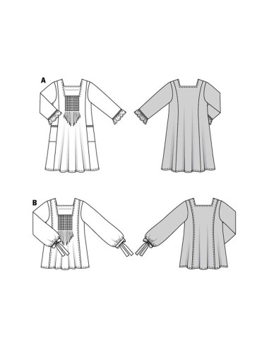 Molde de vestido e túnica - Burda 5917