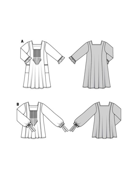 Molde de vestido e túnica - Burda 5917