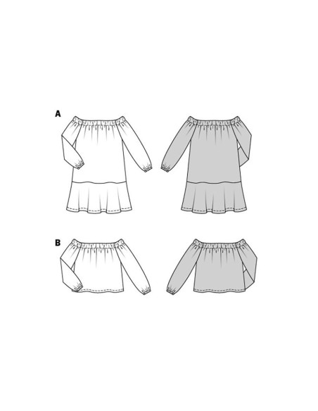 Molde de vestido e blusa - Burda 5920