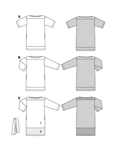 Molde de vestido - Burda 5925