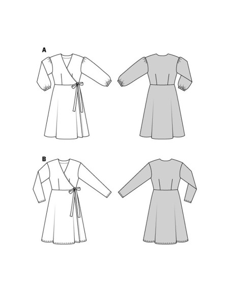 Molde de vestido - Burda 5933