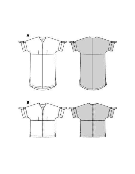 Molde de vestido e blusa - Burda 5934