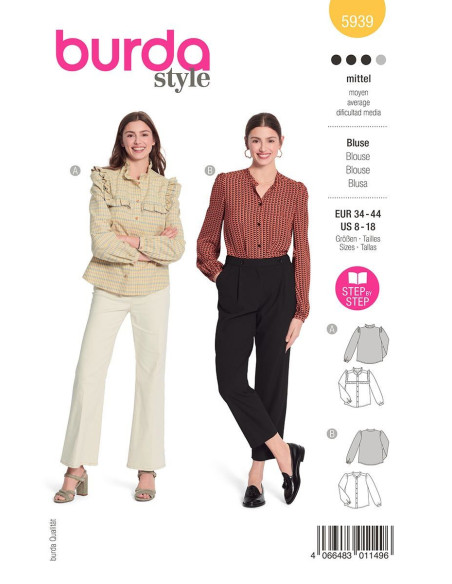 Molde de blusa - Burda 5939