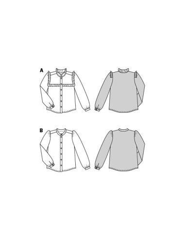 Molde de blusa - Burda 5939