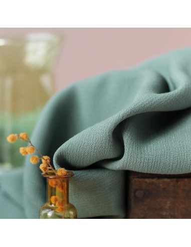 Tecido crepe marroquino de viscose Laurier - La Maison Naïve