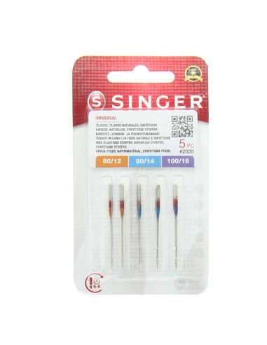 Conjunto de 5 agulhas Singer sortidas