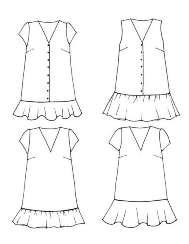 Padrão de vestido Volute - Anna Rose patterns